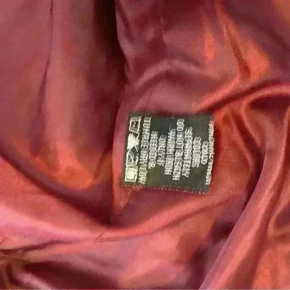 Miss London Jacket Women Size S Black Label Utility Cinch Waist Burgundy Outdoor - Picture 12 of 13